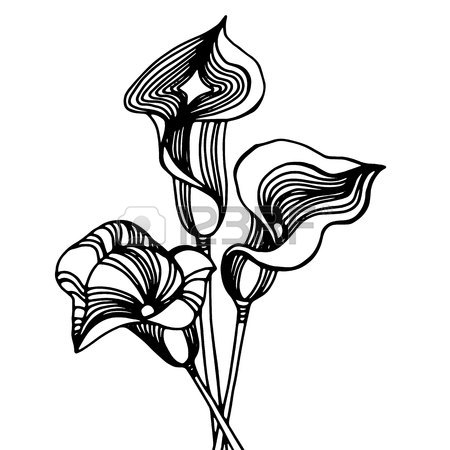 450x450 Wedding Invitation Callas. Calla Lily On Background. Bouquet