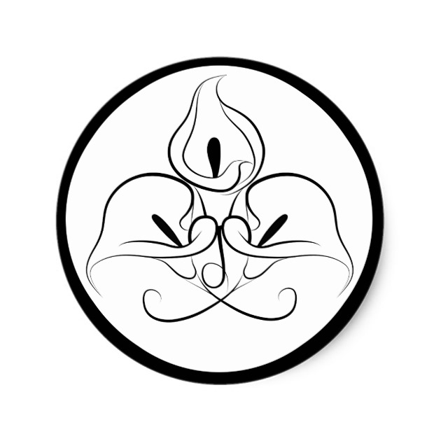 630x630 Calla Lily Flower Stickers Zazzle