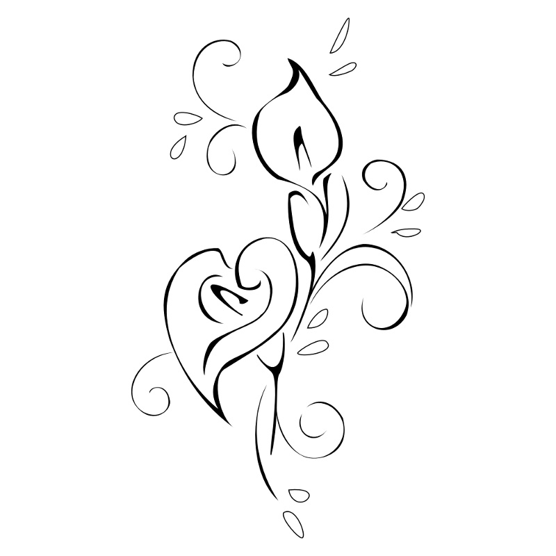 800x800 Simple Calla Lily Design Tattoo Art Calla Lilies