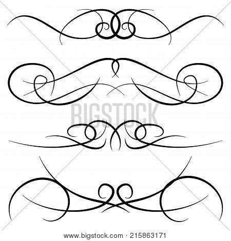 450x470 Set Vintage Decorative Curls Vector Amp Photo Bigstock