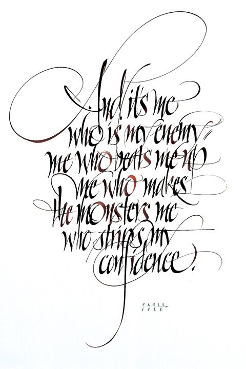 480x720 John Stevens ~ And It's Me Calligrahphy