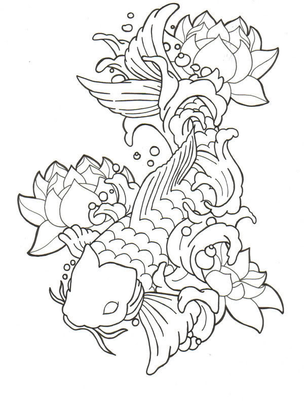 600x791 Koi Fish Drawings Koi Fish Tattoo By Nariko85.jpg Picture By
