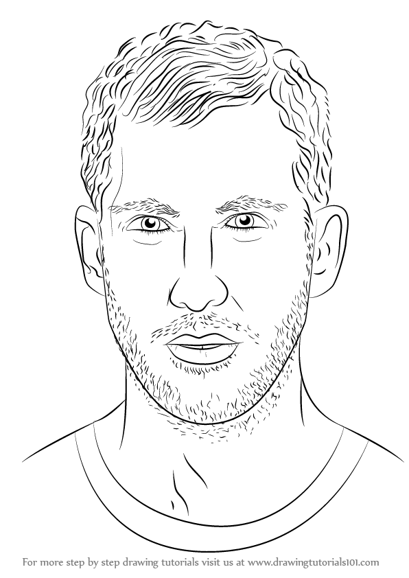 596x842 Learn How To Draw Calvin Harris (Dj'S) Step By Step Drawing