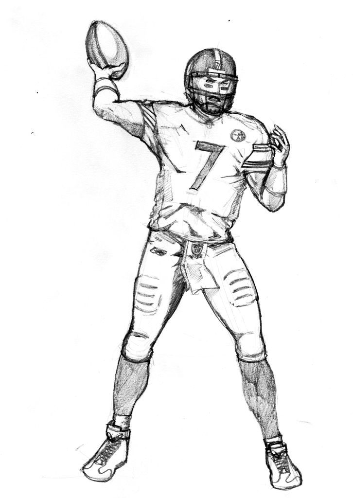 726x1024 How To Draw Football Players Football Player Coloring Pages