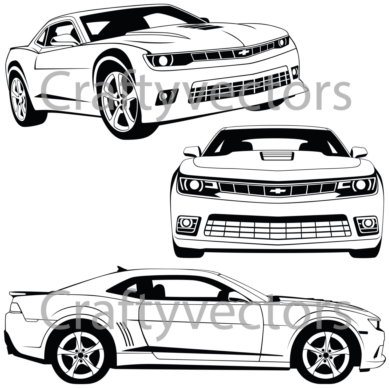 1500x1500 Chevrolet Camaro 2015 Vector File