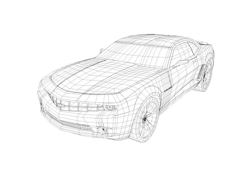 800x600 3d Asset Camaro Ss Low Poly Cgtrader