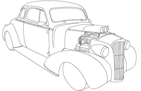 480x311 Chevy Coupe Hot Rod Coloring Page Free Printable Coloring Pages