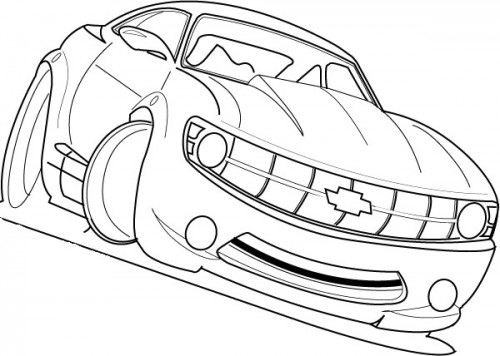 500x356 Cool Camaro Coloring Pages Color Bros