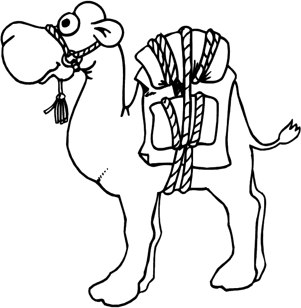 605x619 Camel Coloring Page