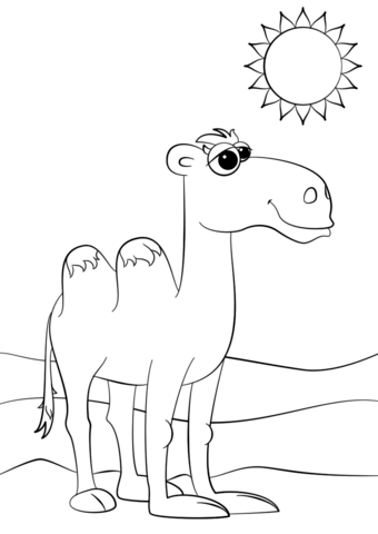340x480 Cute Cartoon Camel Coloring Page Free Printable Coloring Pages