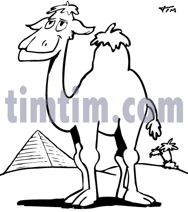380x429 Free Drawing Of Camel Bw From The Category Wild Animals