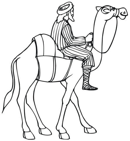 443x480 Riding A Camel Coloring Page Free Printable Coloring Pages
