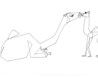 340x270 Camel Drawing Etsy