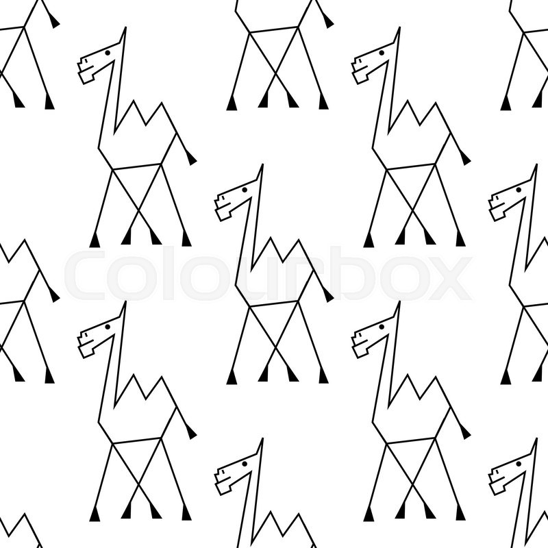 800x800 Funny African Desert Camel Seamless Pattern Background In Doodle