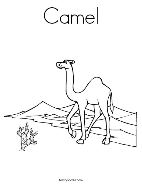 468x605 Camel Coloring Page