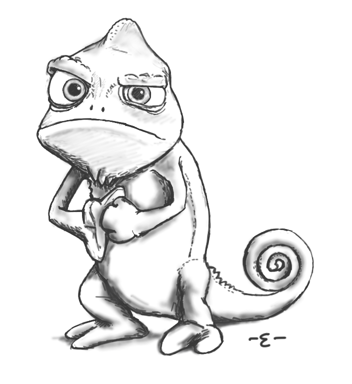 704x768 Pascal The Chameleon Lineart By Epsiloneridani
