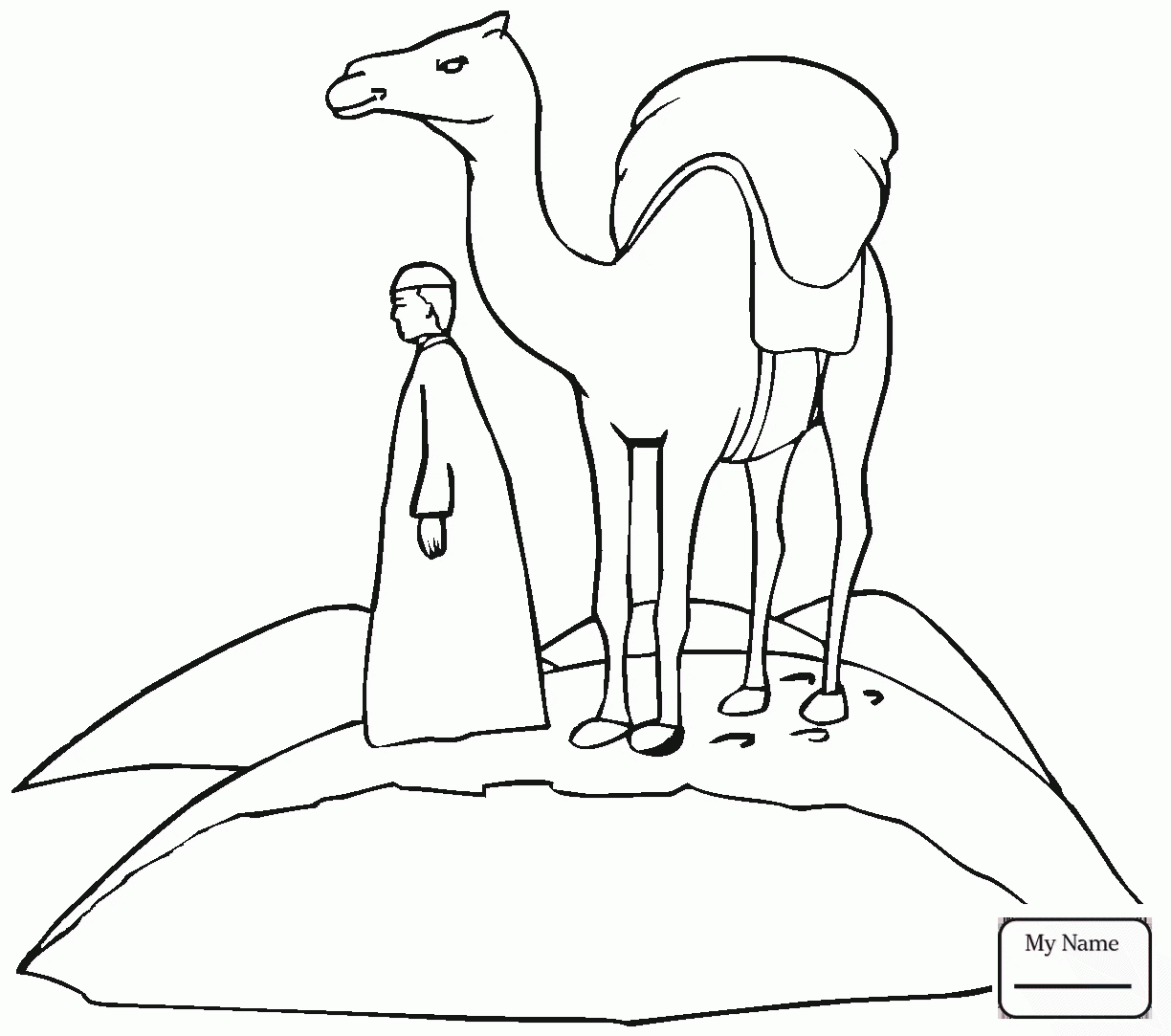 1224x1083 Cartoon Dromedary Camel Mammals Coloring Pages For Kids