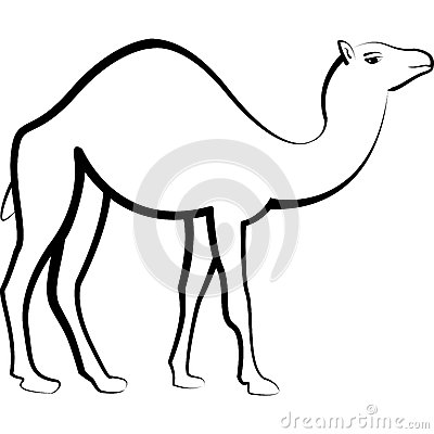 400x400 Drawn Camels Outline