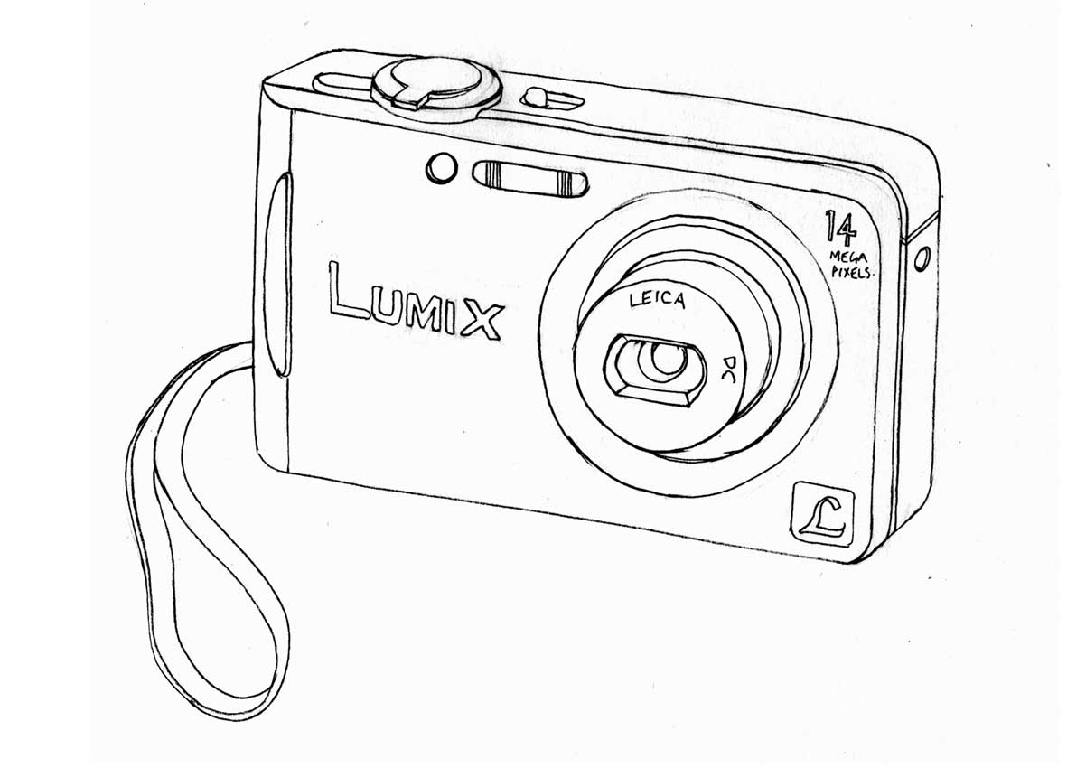 1181x850 Simple Drawing Of A Camera Drawings Of Cameras