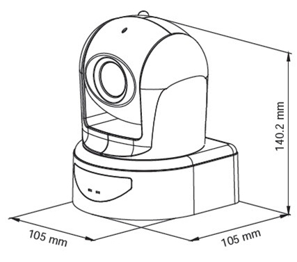 427x377 Wireless Ptz Network Camera, 12x Optical Zoom