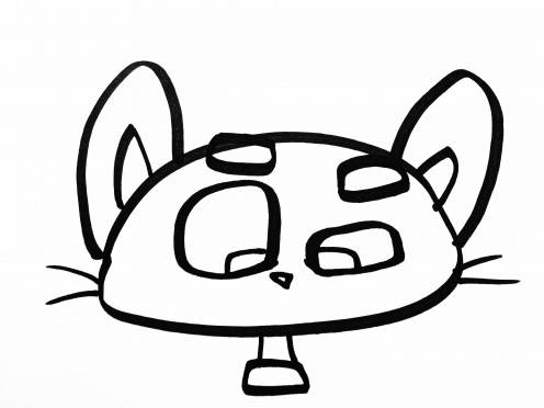 496x372 How To Draw A Cat For Kids Simple, Easy Step By Step Tutorial