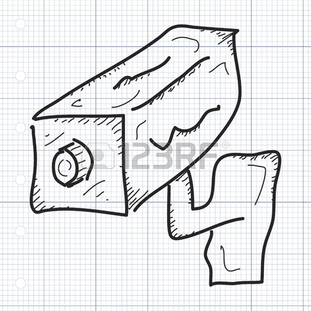 450x450 Simple Hand Drawn Doodle Of A Security Camera Royalty Free
