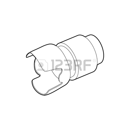 450x450 Camera Lens Icon In Outline Style Isolated On White Background