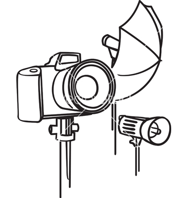 380x400 Drawn Camera Flash Drawing