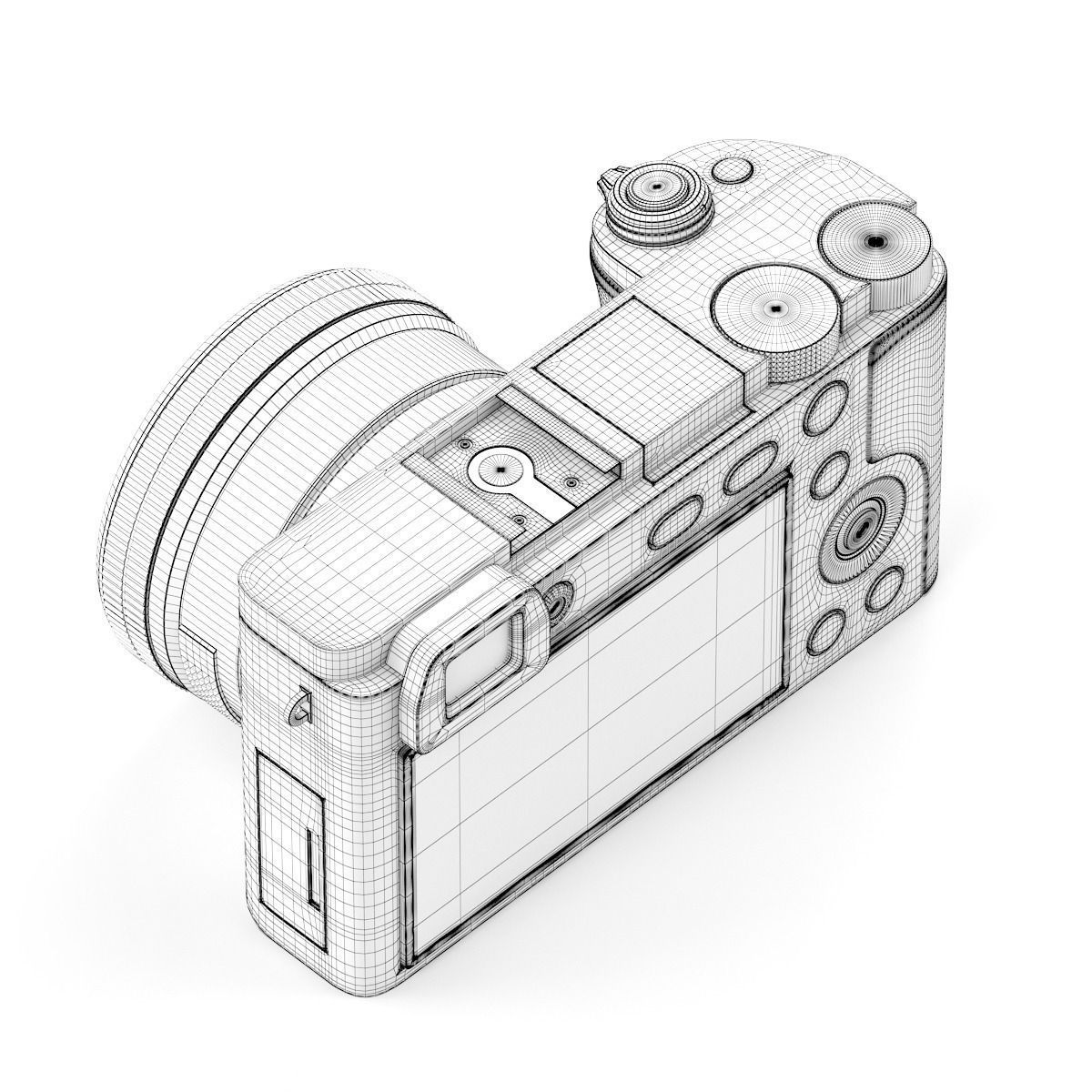 1200x1200 3d Model Silver Digital Camera Cgtrader
