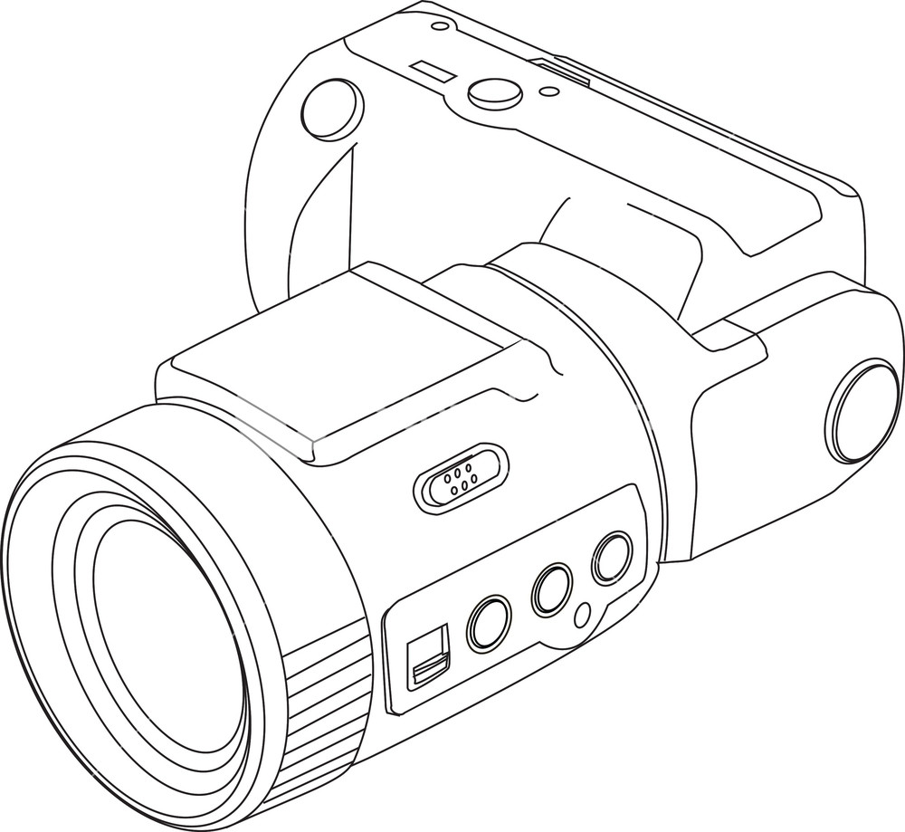 1000x919 Camera Line Drawing Royalty Free Stock Image