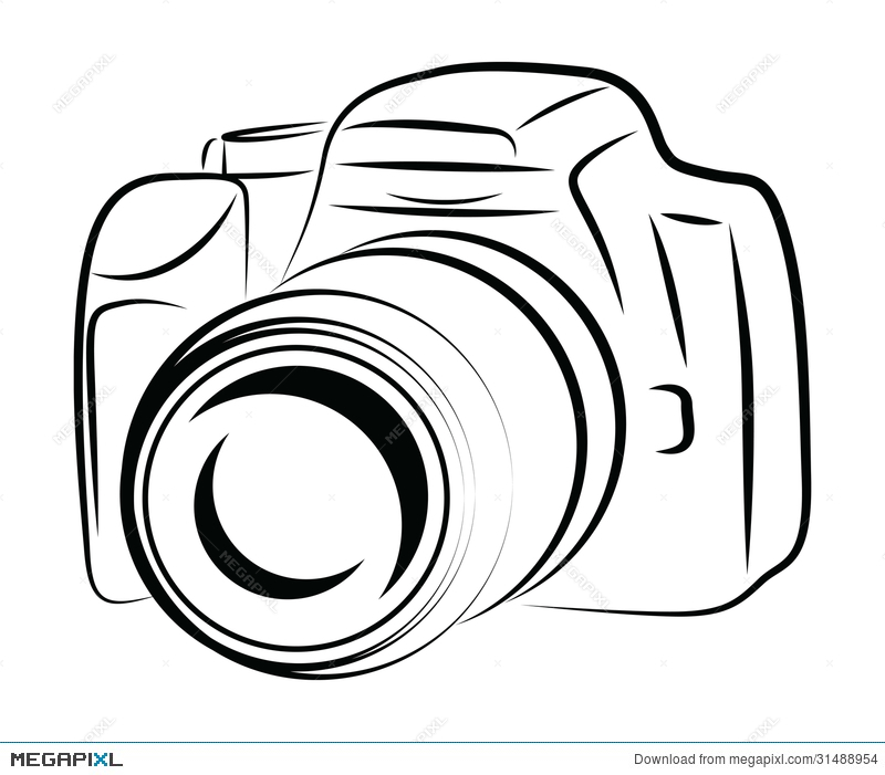 800x701 Contour Camera Drawing Illustration 31488954