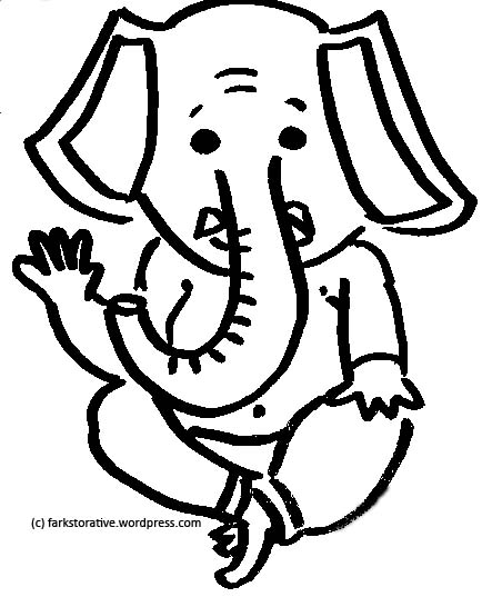 443x537 Gallery Simple Ganesha Drawing,