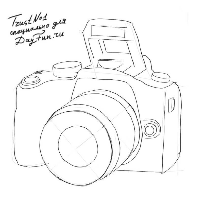800x800 How To Draw A Camera Step By Step