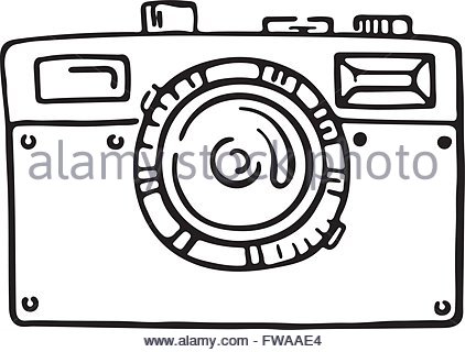 422x320 Hand Draw Photographic Camera Digital Stock Vector Art