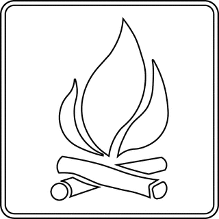 320x320 Campfire, Outline Clipart Etc
