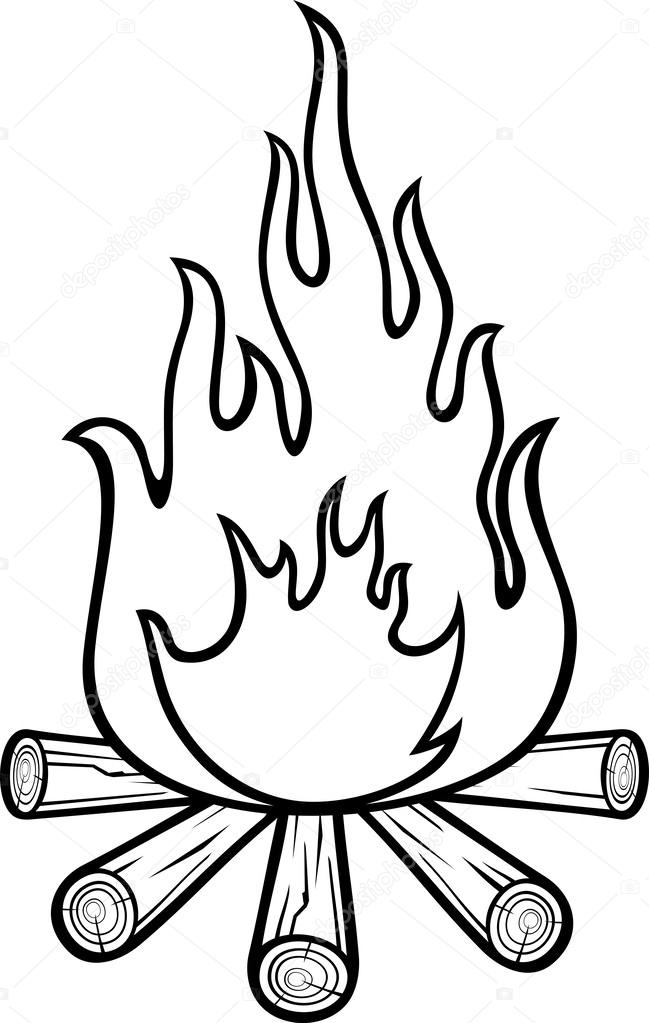 649x1023 Campfire Stock Vector Tribaliumivanka