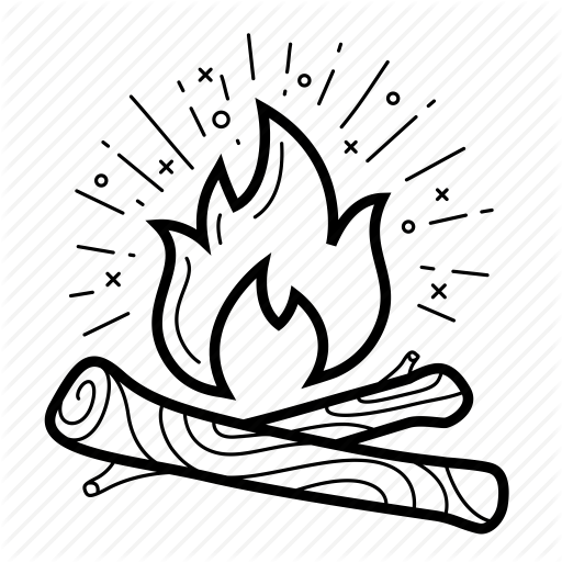 512x512 Drawn Camp Fire