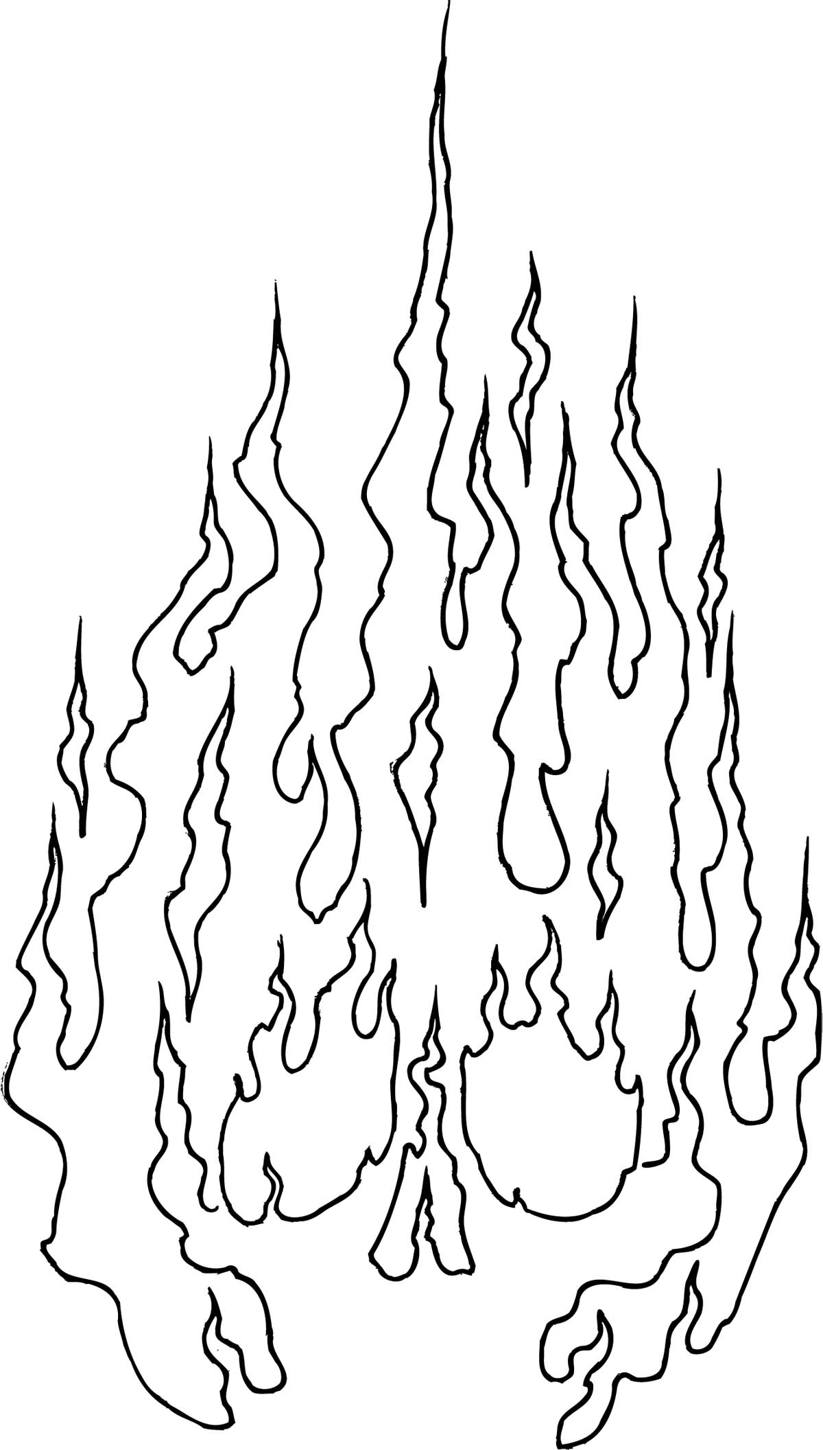 1200x2112 Flame Coloring Pages