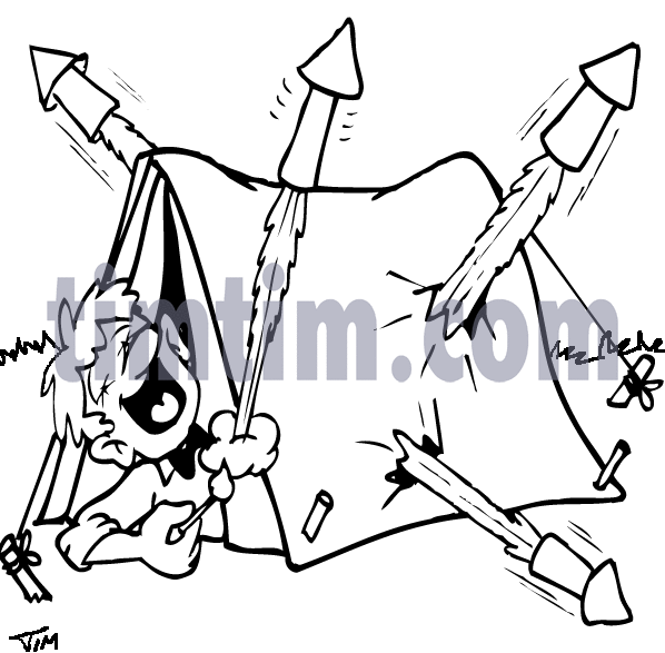 598x587 Free Drawing Of Camp Fireworks Bw From The Category Fishing