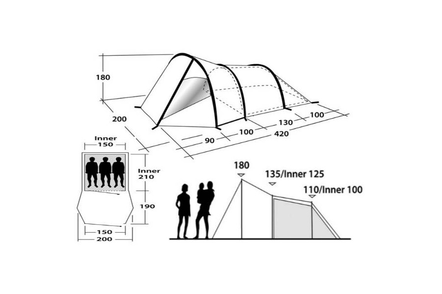 900x600 Camping Tent Outwell Vigor 3
