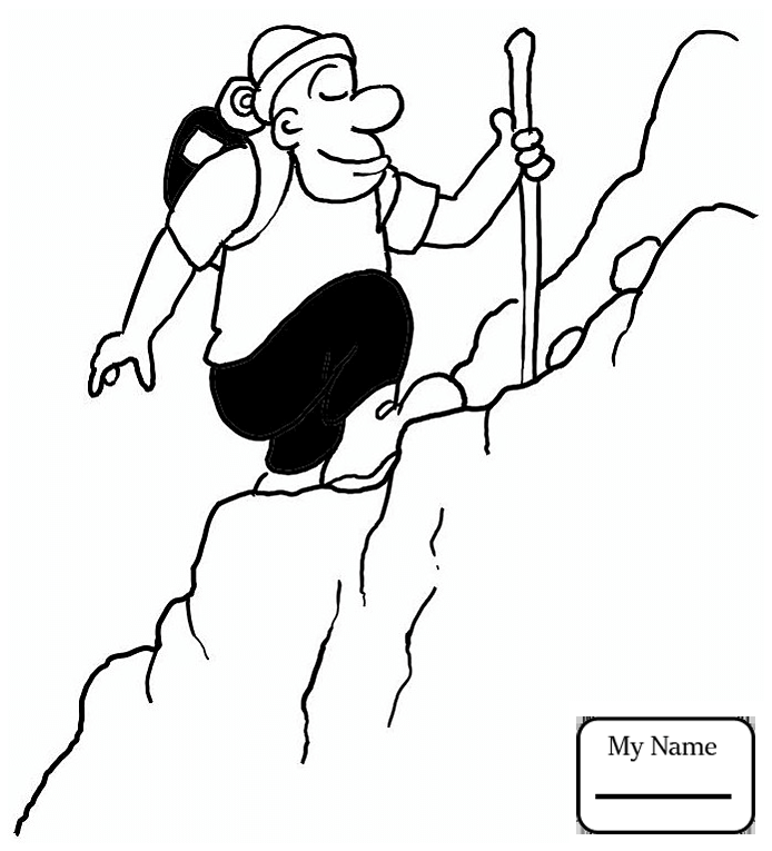 694x765 Coloring Pages Camping Tent Hiking Camping Activities