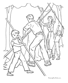 220x269 Camping Coloring Pages, Sheets And Pictures!
