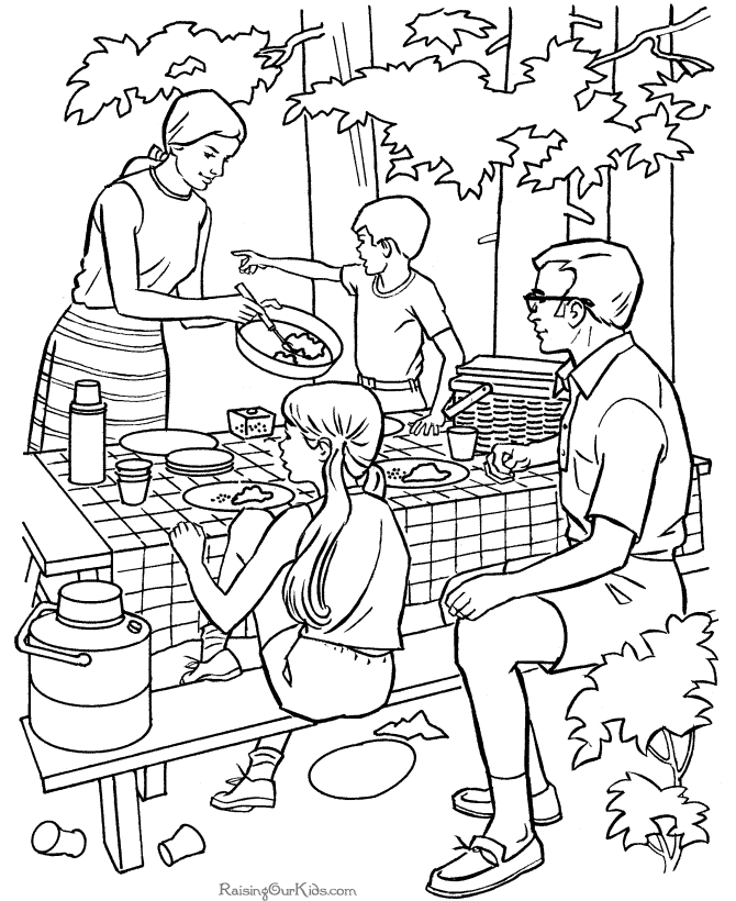 670x820 Camping Coloring Pages Kid's Summer Coloring Fun
