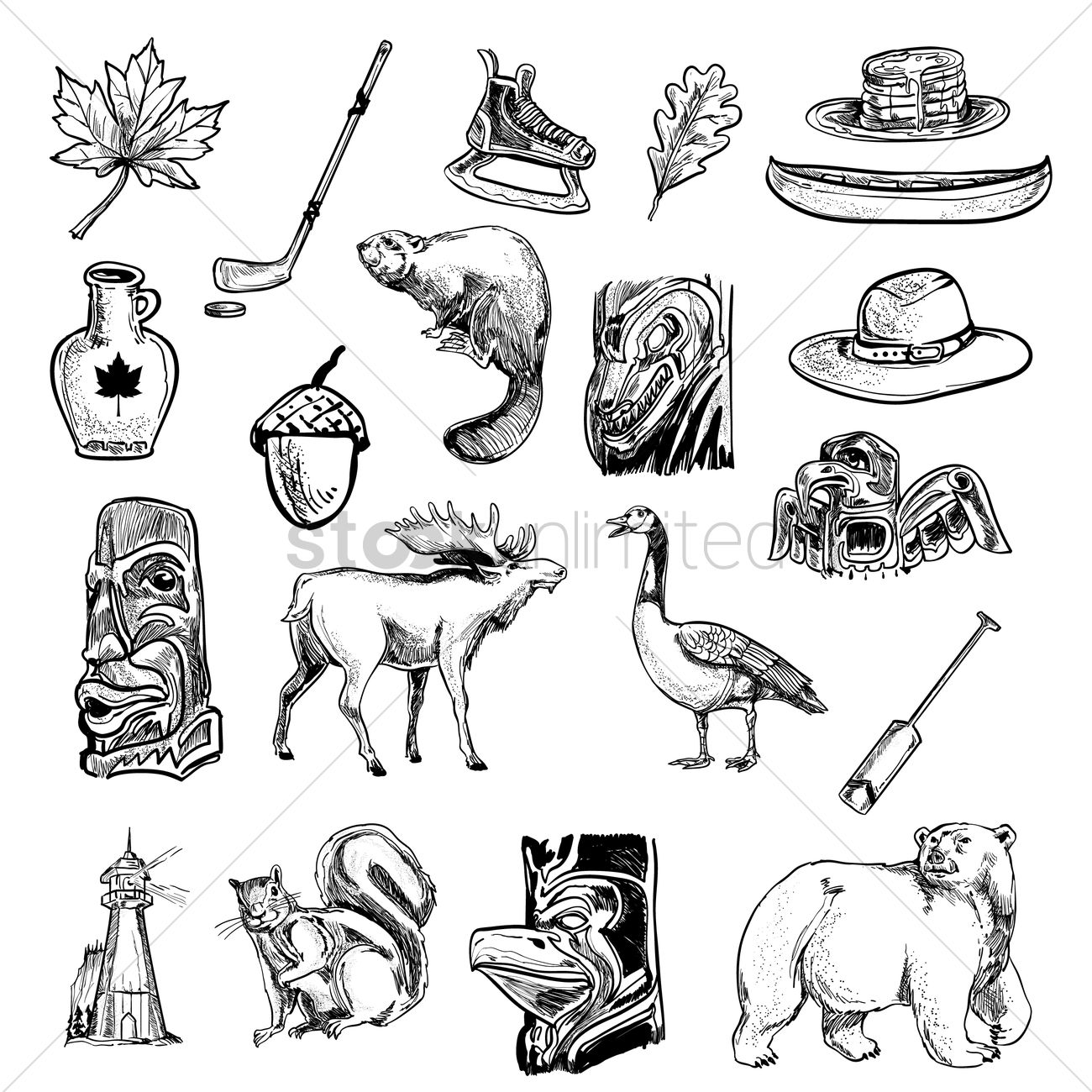 1300x1300 Set Of Canada Icons Vector Image