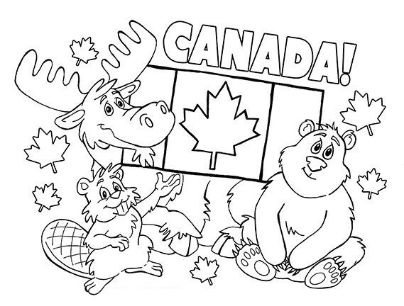 569x432 Canada Day (July 1) Craft, Clipart, Sketch, Drawing, Printable