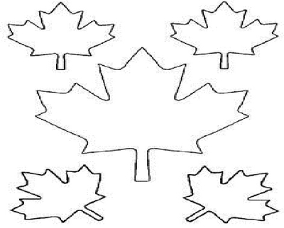 400x322 Leaf Coloring Template Page Image Clipart Images