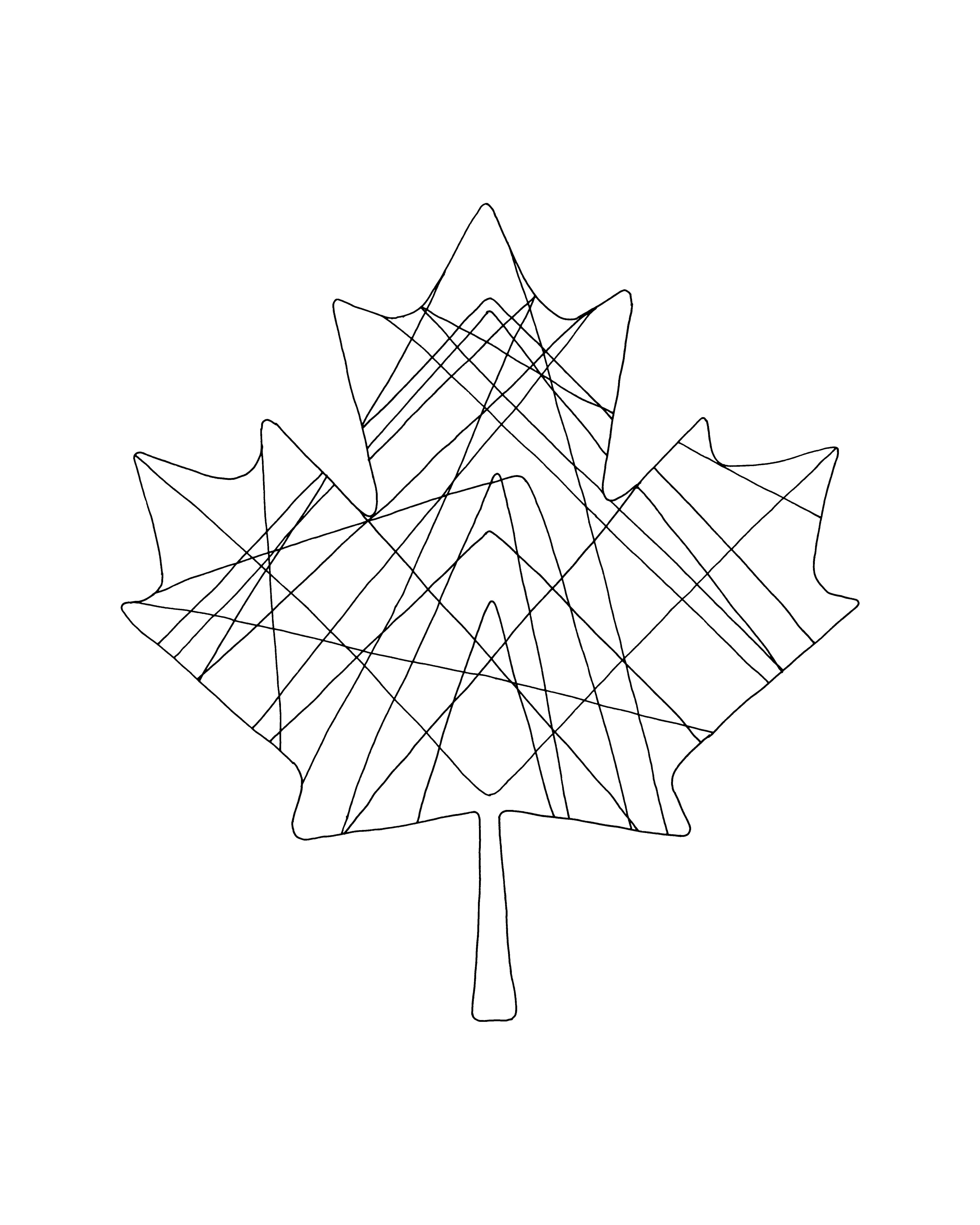 4800x6000 10,000 Pages Canadian Maple Leaf Colouring Page 5800