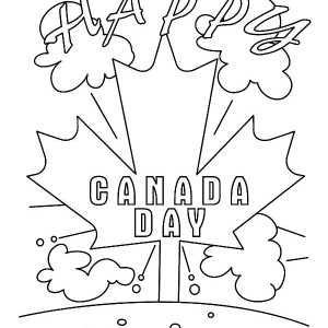 300x300 A Canadian Beaver With National Flag On 2015 Canada Day Coloring