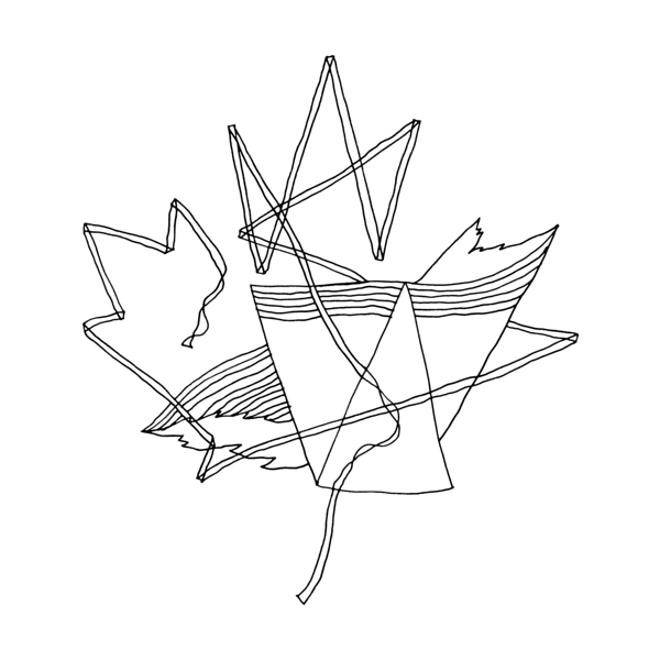 600x600 Canadian Maple Leaf Colouring Page With Abstract Drawing In Mind