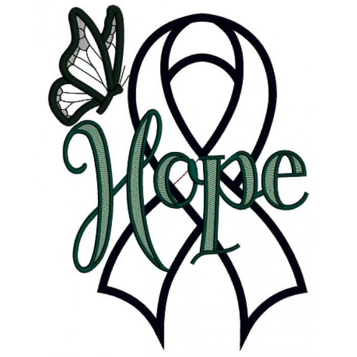700x700 Thyroid Cancer Awareness Ribbon Applique Machine Embroidery Design